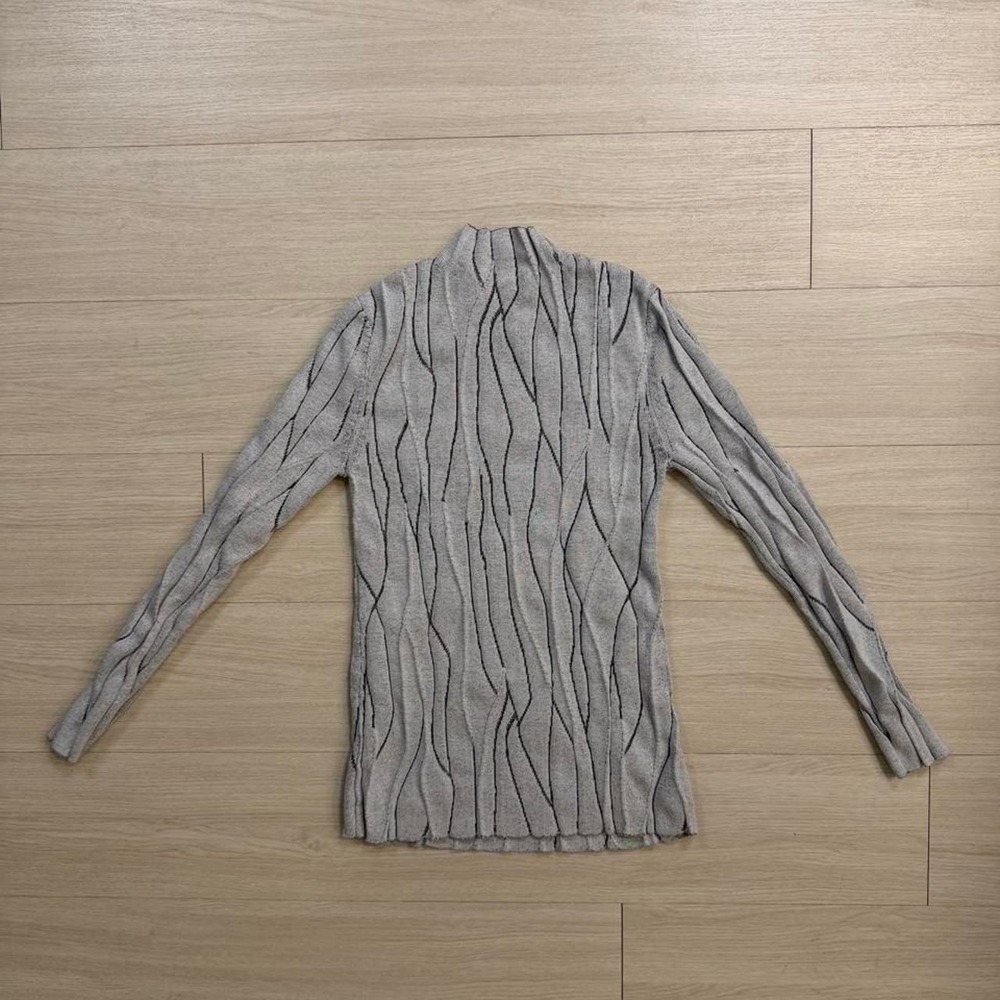NIC+ZOE Artisan Crackle Mock Neck Top Womens Size Petite Small Preppy - Picture 2 of 7